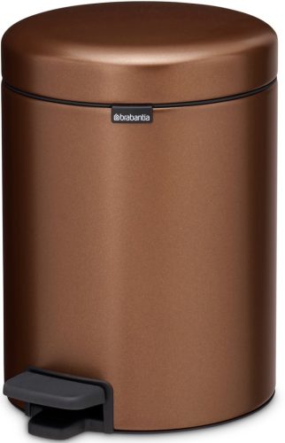 Brabantia NewIcon pedálos hulladékgyűjtő szagmentesen záródó Soft-Close fedél, műanyag tartály, 5L - W méret, acél,