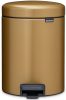 Brabantia NewIcon pedálos hulladékgyűjtő szagmentesen záródó Soft-Close fedél, műanyag tartály, 5L - W méret, acél,
