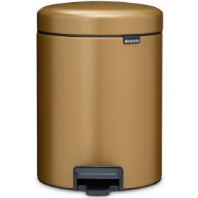   Brabantia NewIcon pedálos hulladékgyűjtő szagmentesen záródó Soft-Close fedél, műanyag tartály, 5L - W méret, acél,