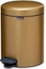 Brabantia NewIcon pedálos hulladékgyűjtő szagmentesen záródó Soft-Close fedél, műanyag tartály, 5L - W méret, acél,