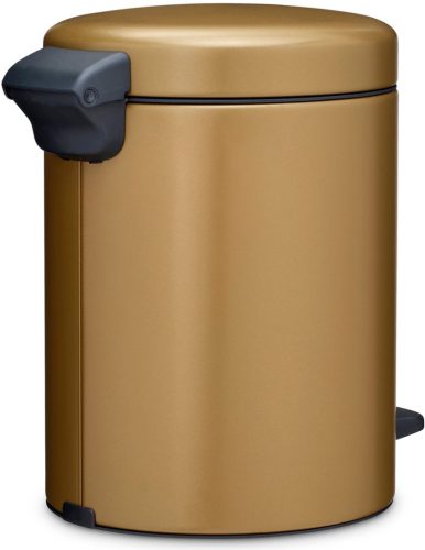 Brabantia NewIcon pedálos hulladékgyűjtő szagmentesen záródó Soft-Close fedél, műanyag tartály, 5L - W méret, acél,