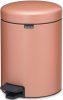 Brabantia NewIcon pedálos hulladékgyűjtő szagmentesen záródó Soft-Close fedél, műanyag tartály, 5L - W méret, acél,