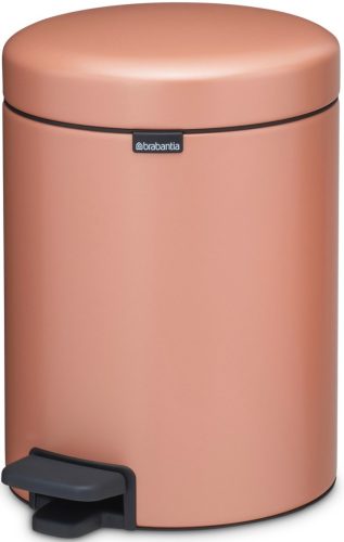 Brabantia NewIcon pedálos hulladékgyűjtő szagmentesen záródó Soft-Close fedél, műanyag tartály, 5L - W méret, acél,