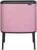 Brabantia Bo Touch Bin nyomófedeles szelektív hulladékgyűjtő, magasított, lábakon álló, műanyag tartály, 11+23L - X+J