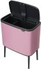Brabantia Bo Touch Bin nyomófedeles szelektív hulladékgyűjtő, magasított, lábakon álló, műanyag tartály, 11+23L - X+J