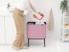 Brabantia Bo Touch Bin nyomófedeles szelektív hulladékgyűjtő, magasított, lábakon álló, műanyag tartály, 11+23L - X+J