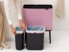 Brabantia Bo Touch Bin nyomófedeles szelektív hulladékgyűjtő, magasított, lábakon álló, műanyag tartály, 11+23L - X+J