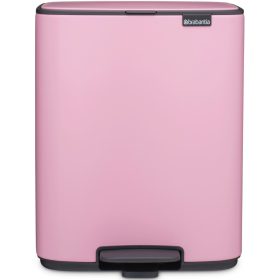  Brabantia Bo Pedal Bin pedálos hulladékgyűjtő szagmentesen záródó Soft-Close fedél, karcsú, négyzetes forma, műanyag