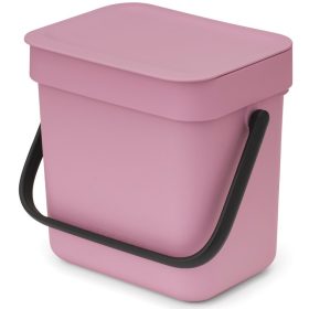   Brabantia Sort & Go konyhai szemetes felnyitható fedéllel, fogantyúval szelektív és komposzt gyűjtéséhez, 3L - A méret,