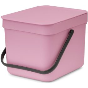   Brabantia Sort & Go konyhai szemetes felnyitható fedéllel, fogantyúval szelektív és komposzt gyűjtéséhez, 6L - S méret,