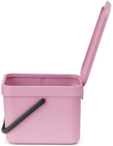 Brabantia Sort & Go konyhai szemetes felnyitható fedéllel, fogantyúval szelektív és komposzt gyűjtéséhez, 6L - S méret,