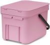 Brabantia Sort & Go konyhai szemetes felnyitható fedéllel, fogantyúval szelektív és komposzt gyűjtéséhez, 6L - S méret,