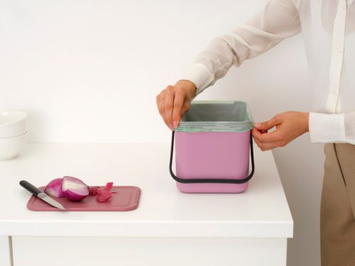 Brabantia Sort & Go konyhai szemetes felnyitható fedéllel, fogantyúval szelektív és komposzt gyűjtéséhez, 6L - S méret,