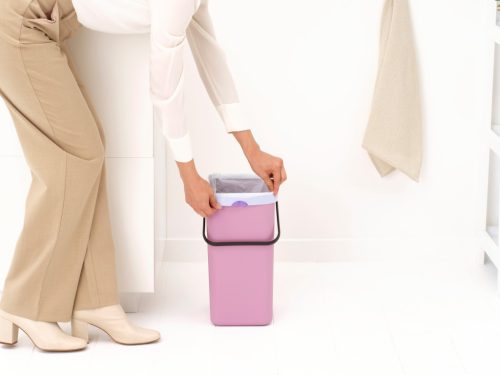 Brabantia Sort & Go konyhai szemetes felnyitható fedéllel, fogantyúval szelektív és komposzt gyűjtéséhez, 16L - D méret,