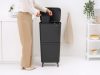 Brabantia SortUp Recycle Bin Hi 2 szintes szelektív hulladékgyűjtő torony lábakon, felhajtható fedéllel, 10+10+25L-