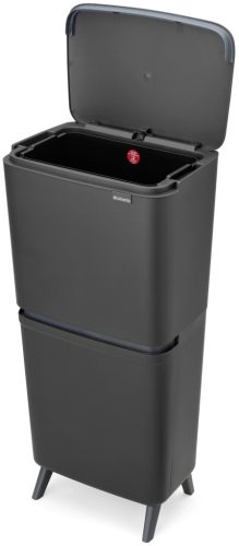 Brabantia SortUp Recycle Bin Hi 2 szintes szelektív hulladékgyűjtő torony lábakon, felhajtható fedéllel, 20+25L