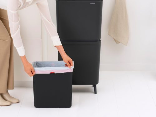 Brabantia SortUp Recycle Bin Hi 2 szintes szelektív hulladékgyűjtő torony lábakon, felhajtható fedéllel, 20+25L