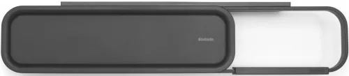 Brabantia MindSet fali kistekercses WC-papír tartó polccal, acél, határtalan szürke ásványi textúra - 303128