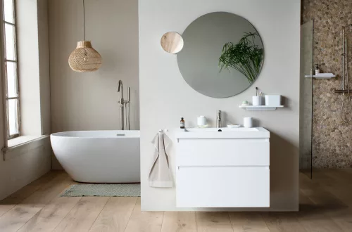 Brabantia MindSet fogkefe tartó kiemelhető cseppgyűjtő tartállyal, acél, szikrázó fehér ásványi textúra - 303265