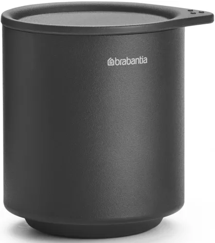 Brabantia MindSet kozmetikai rendszerező, vattakorong tároló szilikon fedéllel, csúszásmentes talppal, acél, határtalan