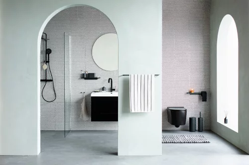 Brabantia MindSet törölközőtartó rúd, 560x85mm, acél, határtalan szürke ásványi textúra - 303562
