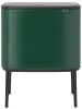 Brabantia Bo Touch Bin nyomófedeles hulladékgyűjtő, magasított, lábakon álló, műanyag tartály, 36L - R méret, acél,