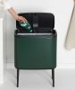 Brabantia Bo Touch Bin nyomófedeles hulladékgyűjtő, magasított, lábakon álló, műanyag tartály, 36L - R méret, acél,