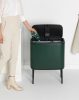 Brabantia Bo Touch Bin nyomófedeles szelektív hulladékgyűjtő, magasított, lábakon álló, műanyag tartály, 11+23L - X+J