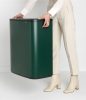 Brabantia Bo Touch Bin nyomófedeles hulladékgyűjtő XXL, padlón álló, műanyag tartály, 2x30L - O méret, acél, fenyőzöld