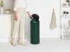 Brabantia Touch Bin New Soft-Touch nyomófedeles hulladékgyűjtő belső tartállyal, kerek, 30L - G méret, acél, fenyőzöld