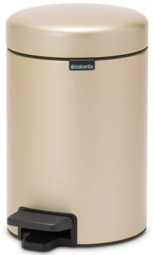 Brabantia NewIcon pedálos hulladékgyűjtő szagmentesen záródó Soft-Close fedél, műanyag tartály, 3L - V méret, acél,