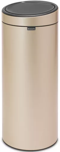 Brabantia Touch Bin New Soft-Touch nyomófedeles hulladékgyűjtő belső tartállyal, kerek, 30L - G méret, acél, aranyfényű