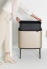 Brabantia Bo Touch Bin nyomófedeles hulladékgyűjtő, magasított, lábakon álló, műanyag tartály, 36L - R méret, acél,