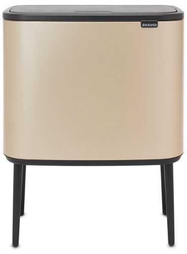 Brabantia Bo Touch Bin nyomófedeles szelektív hulladékgyűjtő, magasított, lábakon álló, műanyag tartály, 11+23L - X+J