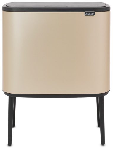 Brabantia Bo Touch Bin nyomófedeles szelektív hulladékgyűjtő, magasított, lábakon álló, műanyag tartály, 3x11L - X méret