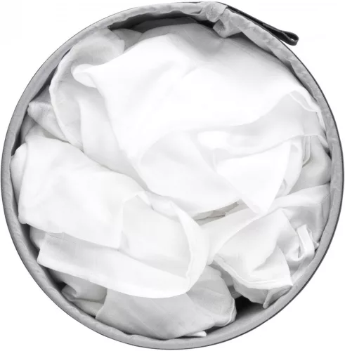 Brabantia Laundry Bin szennyestartó szellőző nyílásokkal, tépőzáras, mosható szennyesgyűjtő zsák, henger forma, közepes