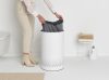 Brabantia Laundry Bin szennyestartó szellőző nyílásokkal, tépőzáras, mosható szennyesgyűjtő zsák, henger forma, nagy