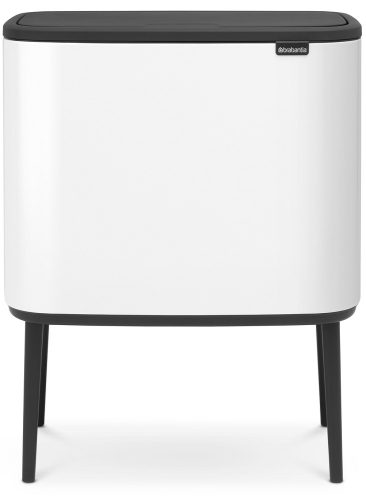 Brabantia Bo Touch Bin nyomófedeles szelektív hulladékgyűjtő, magasított, lábakon álló, műanyag tartály, 11+23L - X+J