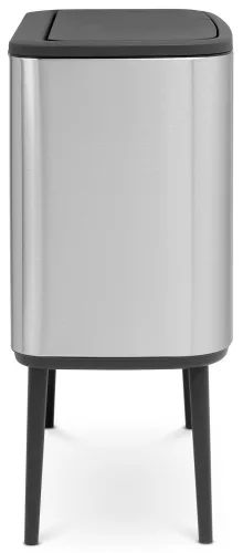 Brabantia Bo Touch Bin nyomófedeles hulladékgyűjtő, magasított, lábakon álló, műanyag tartály, 36L - R méret, r.m. acél,