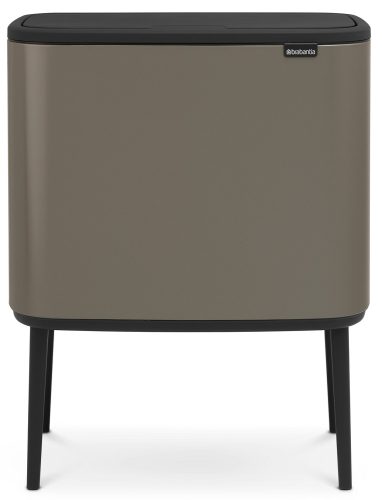 Brabantia Bo Touch Bin nyomófedeles szelektív hulladékgyűjtő, magasított, lábakon álló, műanyag tartály, 3x11L - X méret