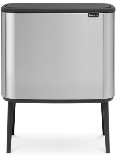 Brabantia Bo Touch Bin nyomófedeles szelektív hulladékgyűjtő, magasított, lábakon álló, műanyag tartály, 3x11L - X méret