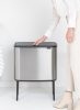 Brabantia Bo Touch Bin nyomófedeles szelektív hulladékgyűjtő, magasított, lábakon álló, műanyag tartály, 3x11L - X méret