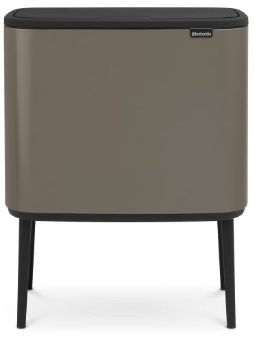 Brabantia Bo Touch Bin nyomófedeles szelektív hulladékgyűjtő, magasított, lábakon álló, műanyag tartály, 11+23L - X+J