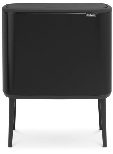 Brabantia Bo Touch Bin nyomófedeles szelektív hulladékgyűjtő, magasított, lábakon álló, műanyag tartály, 11+23L - X+J