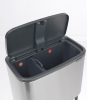 Brabantia Bo Touch Bin nyomófedeles szelektív hulladékgyűjtő, magasított, lábakon álló, műanyag tartály, 11+23L - X+J