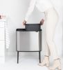 Brabantia Bo Touch Bin nyomófedeles szelektív hulladékgyűjtő, magasított, lábakon álló, műanyag tartály, 11+23L - X+J