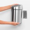 Brabantia Touch Bin fali/álló nyomófedeles hulladékgyűjtő XXS, 3L - A méret, r.m. acél, selyem matt - 363986