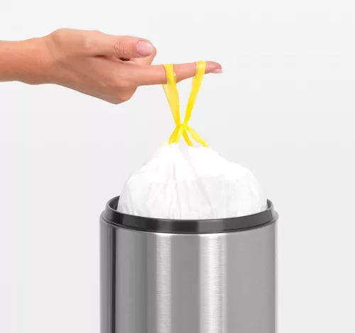 Brabantia Touch Bin fali/álló nyomófedeles hulladékgyűjtő XXS, 3L - A méret, r.m. acél, selyem matt - 363986