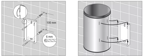 Brabantia Touch Bin fali/álló nyomófedeles hulladékgyűjtő XXS, 3L - A méret, matt fekete acél test, r.m. acél selyem