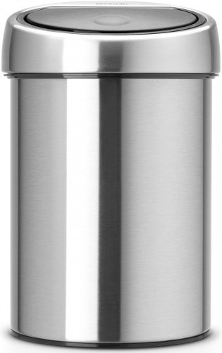 Brabantia Touch Bin fali/álló nyomófedeles hulladékgyűjtő XXS, 3L - A méret, r.m. acél, selyem ujjlenyomatmentes